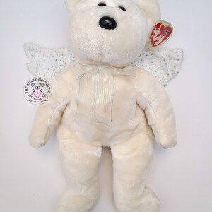 Vintage TY 2003 HERALD The Angel Beanie Buddy Teddy Bear Stuffed Animal Plush Toy 13" Soft Fluffy Gift for Daughter Child Collector Keepsake afbeelding 7