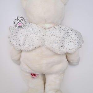 Vintage TY 2003 HERALD The Angel Beanie Buddy Teddy Bear Stuffed Animal Plush Toy 13" Soft Fluffy Gift for Daughter Child Collector Keepsake afbeelding 8