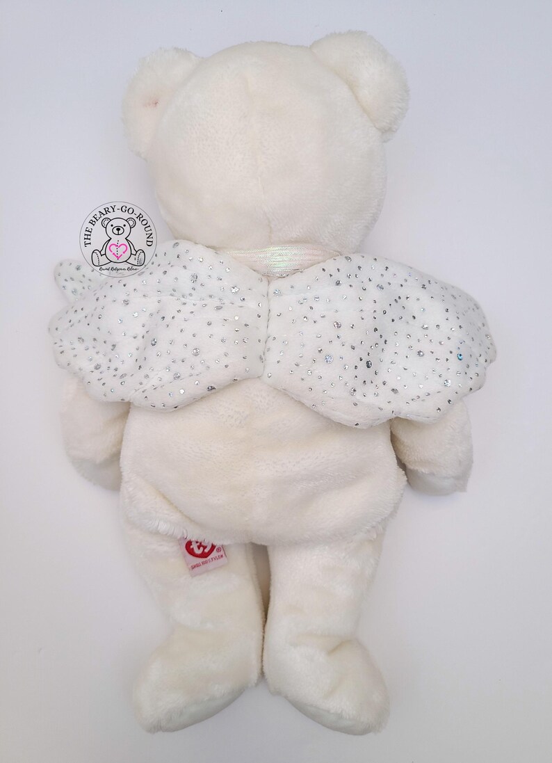 Vintage TY 2003 HERALD The Angel Beanie Buddy Teddy Bear Stuffed Animal Plush Toy 13" Soft Fluffy Gift for Daughter Child Collector Keepsake afbeelding 8