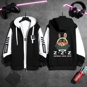 Zenless Zone Zero Bangboo Hoodie Anime Game ZZZ Sweatshirt Cosplay Costumes Unisex Streetwear Zipped Hooded Jacket