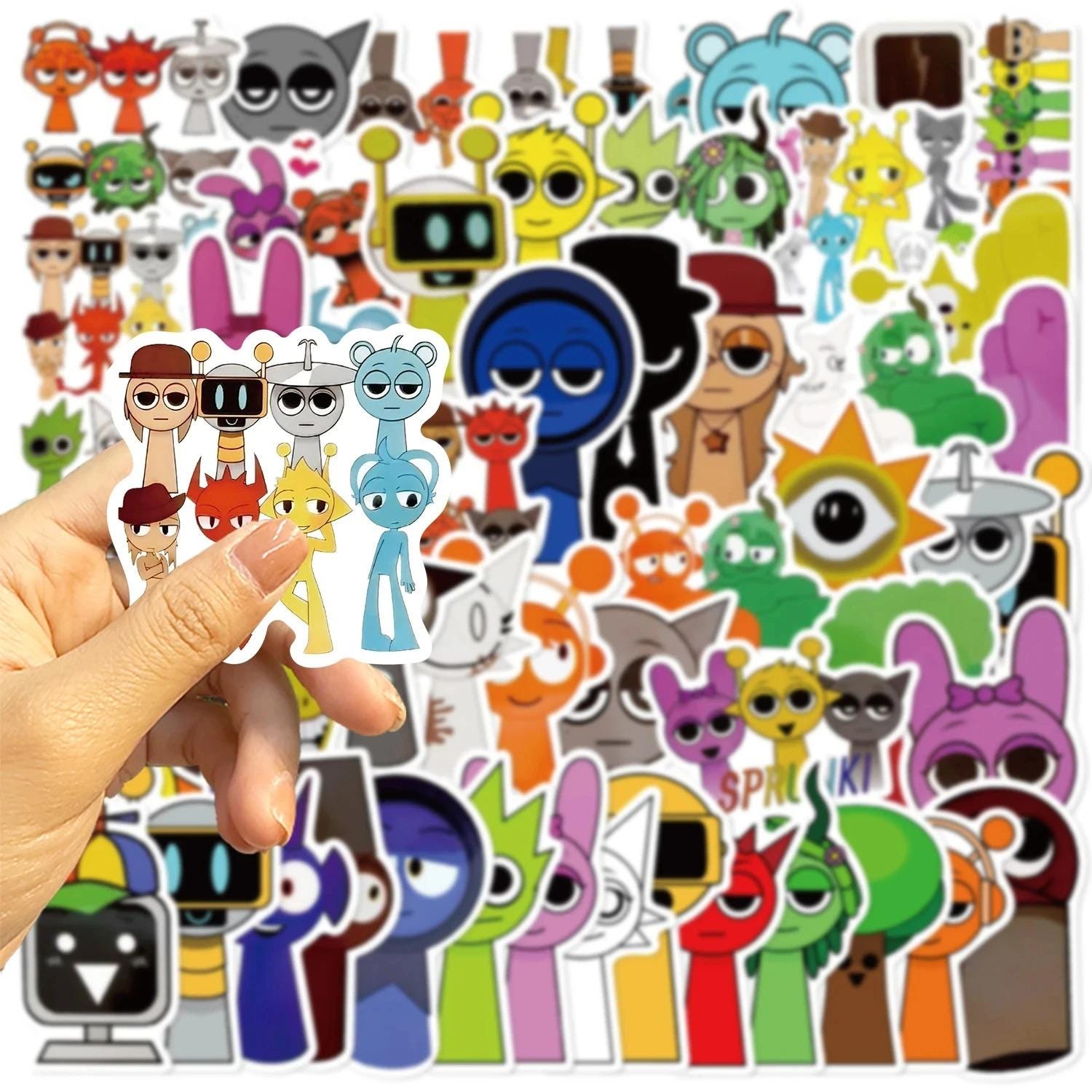 Sprunki Game Stickers, 50 Pcs Random Waterproof Vinyl Decals - Etsy