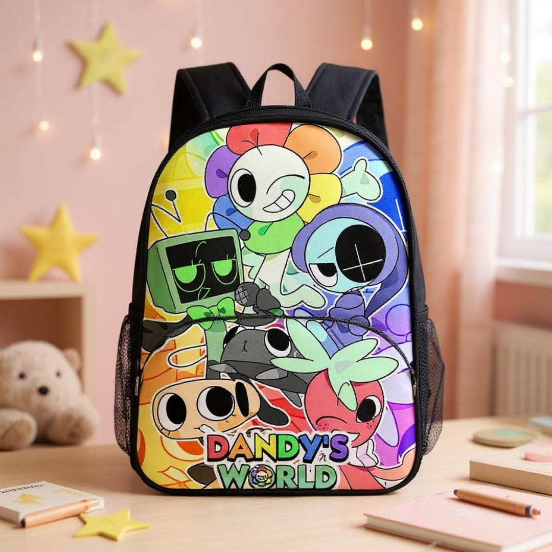 Dandys World Gaming Backpack Travel School Bag - Etsy display picture 3