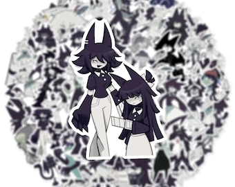 100 pegatinas de vinilo impermeables con dibujos animados para manualidades y educación en papel.