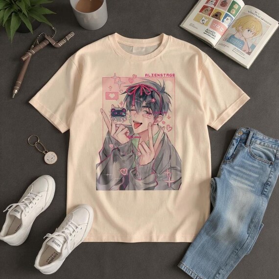エイリアンステージTシャツ アニメグラフィックプリントシャツ ユニ