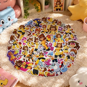 58 adesivi Gameoverse in vinile impermeabile, ideali per il fai da te e come regalo.