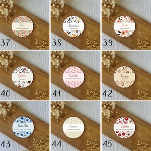 Badge soignant personnalisé 75mm floral