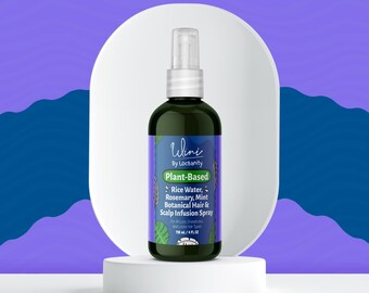 Spray per infusione botanica per capelli e cuoio capelluto Wini by Locsanity, acqua di riso, rosmarino, menta, 113 g