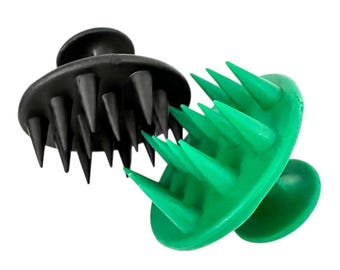 Lqqks Scalp Massager Shampoo Loc, Dreadlock en borstel voor natuurlijk haar, set van 2 (roze/paars of zwart/groen)