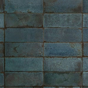Moody Blue Tile Vinyl Photography Backdrop – For Product Photography, Food Styling & Content Creation