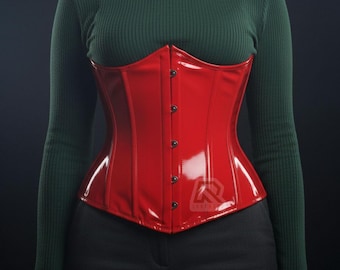 Frauen handgemachte PVC Unterbrust Korsett, Stahl ohne Knochen Sanduhr Korsett, Gürtel Unterbrust Mode Korsett. Geschenk für sie, Weihnachtskorsett