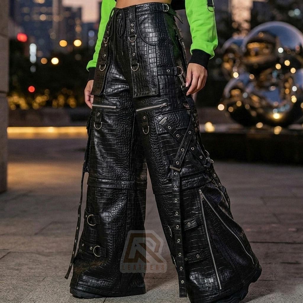 Crocodile Leather Pants - Etsy