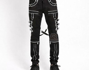 Size 31x33 Semantic Design Cargo Pants Black Bondage Pants