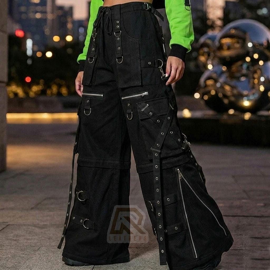 Cyberpunk Techwear Cargo Pants With Straps | Gothic Industrial