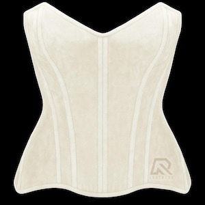 Women Handmade Red Velvet Steel Boned Corset – Front Closed with Back Lace-Up Closure Fashion Corset Christmas Corset white