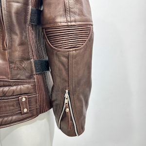 Italian Handmade Leather Jacket for Men , Motorcycle Jacket , Leather Jacket,Distressed Jacket,Gift for him ,Biker Jacket, Rider Jacket image 5