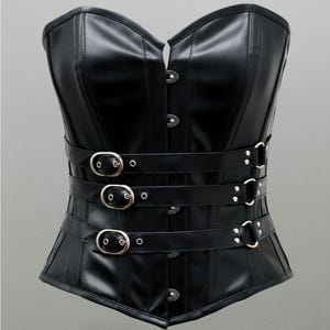 Women Handmade Premium Leather Overbust With Busk and Buckles Corset Steel Boned Hourglass Corset belt Underbust Fashion Corset
