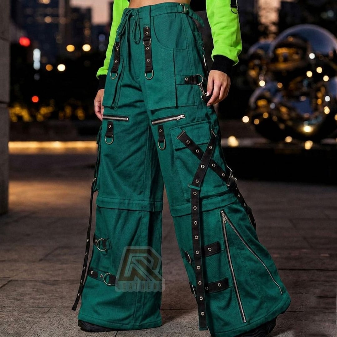 Cyberpunk Techwear Cargo Pants With Straps | Gothic Industrial