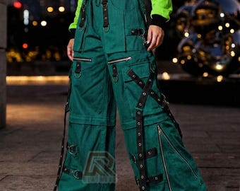 Cyberpunk Techwear Cargo Pants With Straps | Gothic Industrial