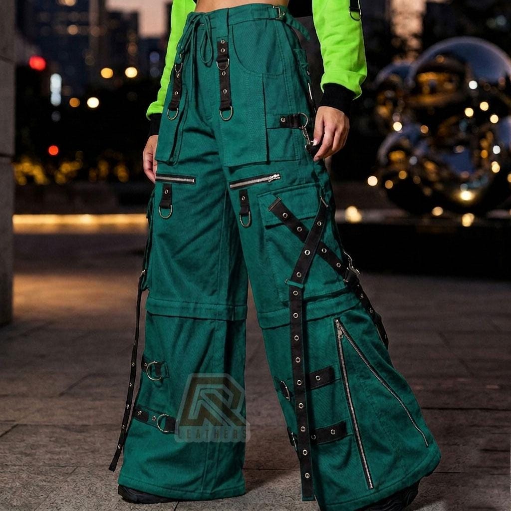 パンツ civarize bondage design cargo pants Cyberpunk Techwear Cargo Pants With Straps | Gothic Industrial