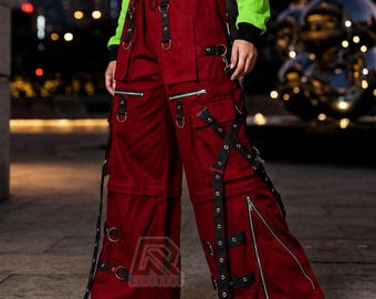Cyberpunk Techwear Cargo Pants With Straps | Gothic Industrial