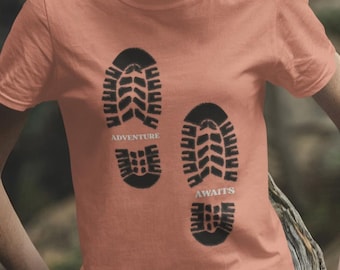 Adventure Awaits Hiking T-Shirt, Unisex Camping Apparel