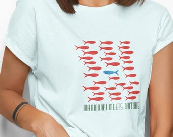 Sardines Nautical Fish Pattern Tee, Sardines Unisex T-Shirt, Summer Graphic Tee, Gift for Sardines lovers, sardines shirt, trendy shirt
