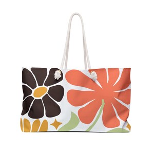 Floral Weekender Bag, Travel Duffle Bag, Overnight Bag, Floral Tote, Women&#39;s Carry-On, Weekend Getaway Essential