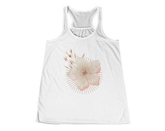 Floral Racerback Tank Top, Women's Summer Activewear