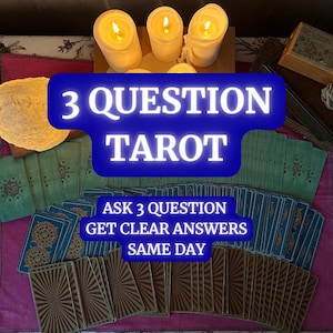 3 question tarot reading | clear honest answers | Detailed Answers for Love, Career, Money | same day tarot | Get Your Answers Quickly