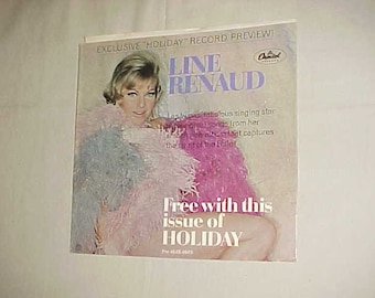 Line Renaud - 45 Vinyl Record Picture Sleeve ONLY - Holiday Magazine Giveaway - Capitol Records