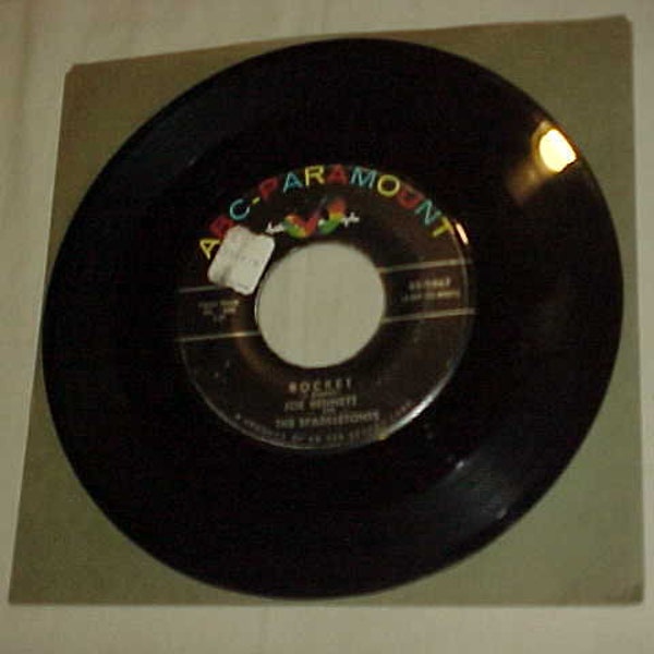 Joe Bennett and The Sparkletones - 45 Vinyl Record - Rocket / Penny Loafers And Bobby Socks