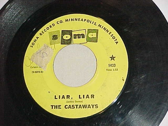 The Castaways 45 Vinyl Record Liar Liar Sam Etsy The Castaways 45 Vinyl Record Liar Liar Sam Etsy