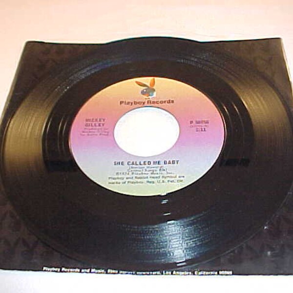 Mickey Gilley - 45 Vinyl Record - She Called Me Baby / Room Full Of Roses