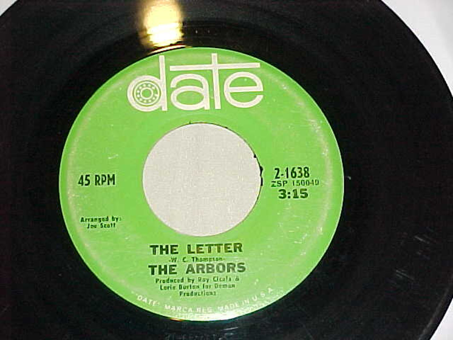 The Arbors 45 Vinyl Record The Letter / Most Of All Etsy