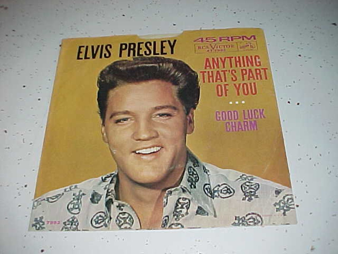 Elvis Presley 45 Vinyl Record Picture Sleeve ONLY Good Etsy