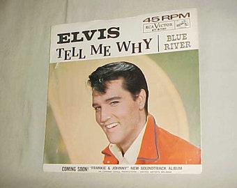 Elvis Presley - 45 Vinyl Record Picture Sleeve ONLY - Tell Me Why / Blue River
