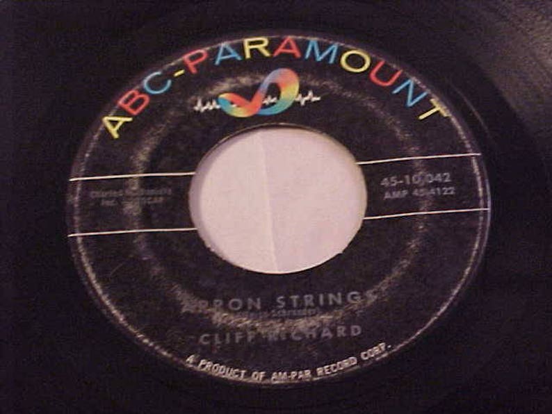 Cliff Richard 45 Vinyl Record Living Doll / Apron Strings Etsy
