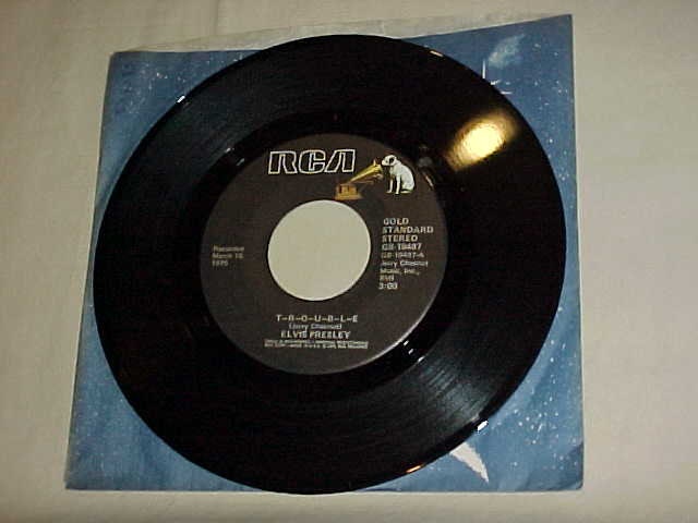 Elvis Presley Mr. Songman & Trouble 45 Rpm Vinyl Record 