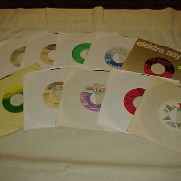 Ten 1970s Vinyl 45 Records - Eric Clapton, Meri Wilson, Commodores, Village People, ZZ Hill, Chic, Nick Gilder, J. Geils Band, Giorgio