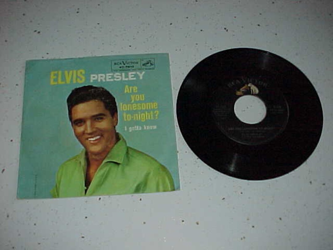 Elvis Presley - 45 Vinyl Record and Picture Sleeve - Are You Lonesome ...