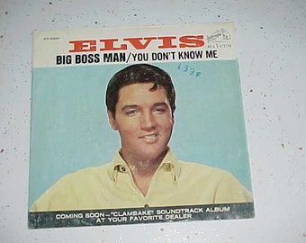 Elvis Presley - 45 Vinyl Record Picture Sleeve ONLY - Big Boss Man / You Don't Know Me