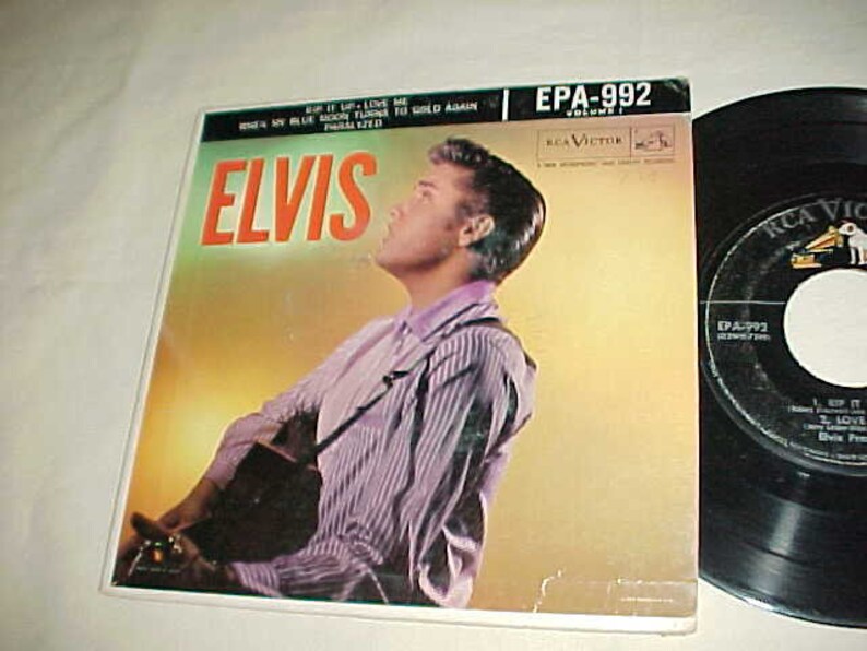 Elvis Presley EP 45 Vinyl Record and Cardboard Picture Etsy