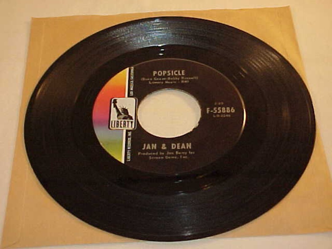 Jan & Dean 45 Vinyl Record Popsicle / Norwegian Wood Etsy UK