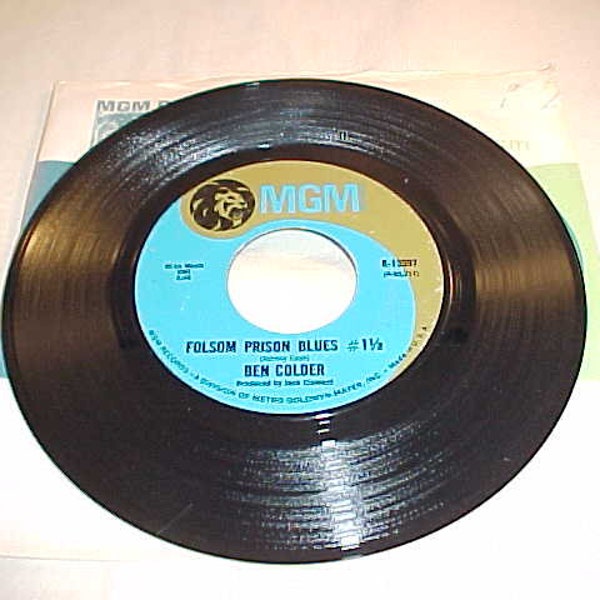 Ben Colder - 45 Vinyl Record - Harper Valley PTA (Later That Same Day) / Folsom Prison Blues #1 1/2