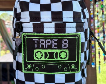 Tape B Inspired Glow in the Dark Patch Nylon Everyday / Festival Crossbody Bag