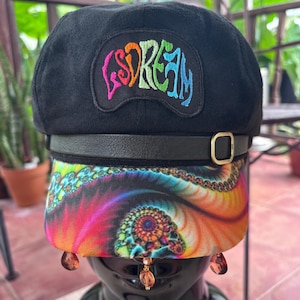 Lsdream Inspired Festival Newsboy Cap / Hat with Beaded Fringe *Read Description*