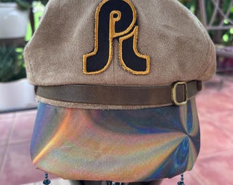 Pretty Lights Inspired Festival Newsboy Cap / Hat with Beaded Fringe