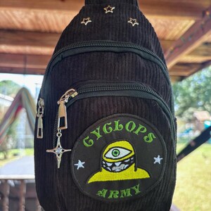Subtronics Cyclops Army Inspired Patch Crossbody Festival Bag