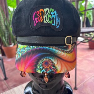 Lsdream Inspired Festival Newsboy Cap / Hat with Beaded Fringe