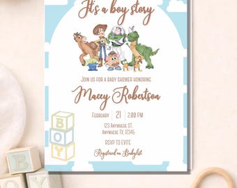 Toy Story Baby Shower Invitation | Boy Story Invite (PNG + PDF)